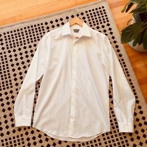 KENNETH COLE dress shirt - L - white